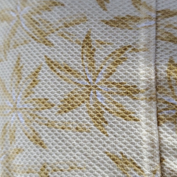 Tommy Bahama waffle knit textured polo palm tree yellow/tan - Picture 5 of 6
